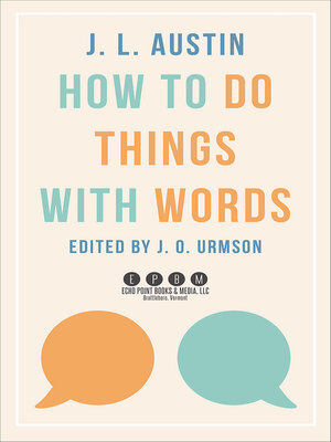 cover image of How to Do Things with Words